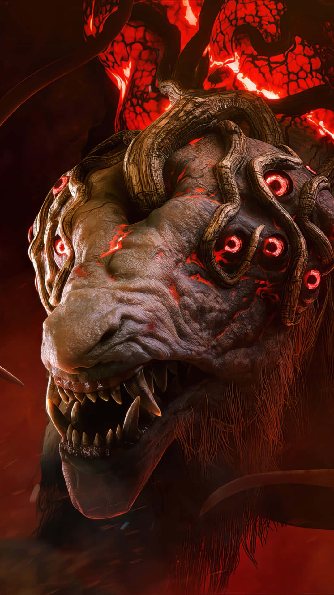 Remnant 2, corrupted beast, glowing red eyes, Full HD Phone Wallpaper