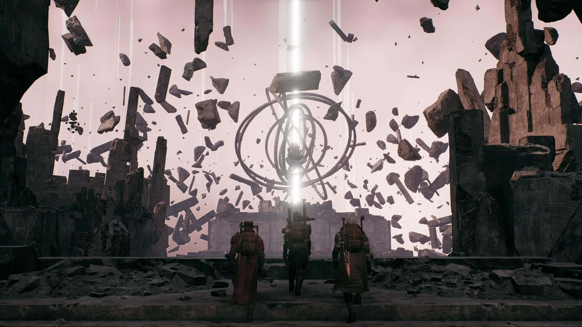 Remnant 2, armored figures, ruined cityscape, Full HD Desktop Wallpaper