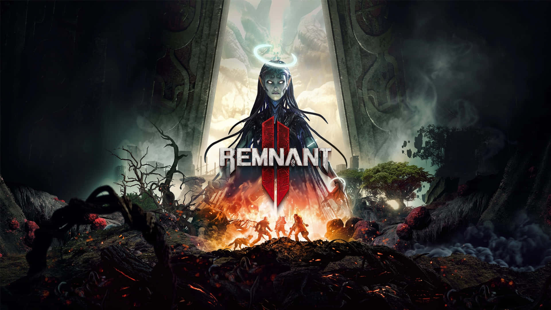 Remnant 2, glowing halo, fiery ruin, Full HD Desktop Wallpaper