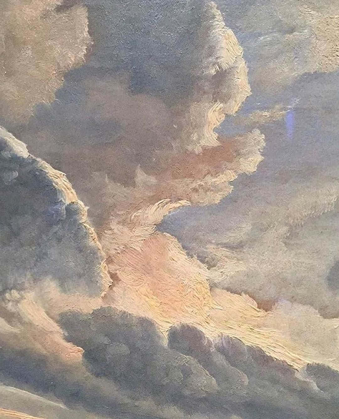 Renaissance Aesthetic, oil painting, swirling clouds, HD Phone Wallpaper