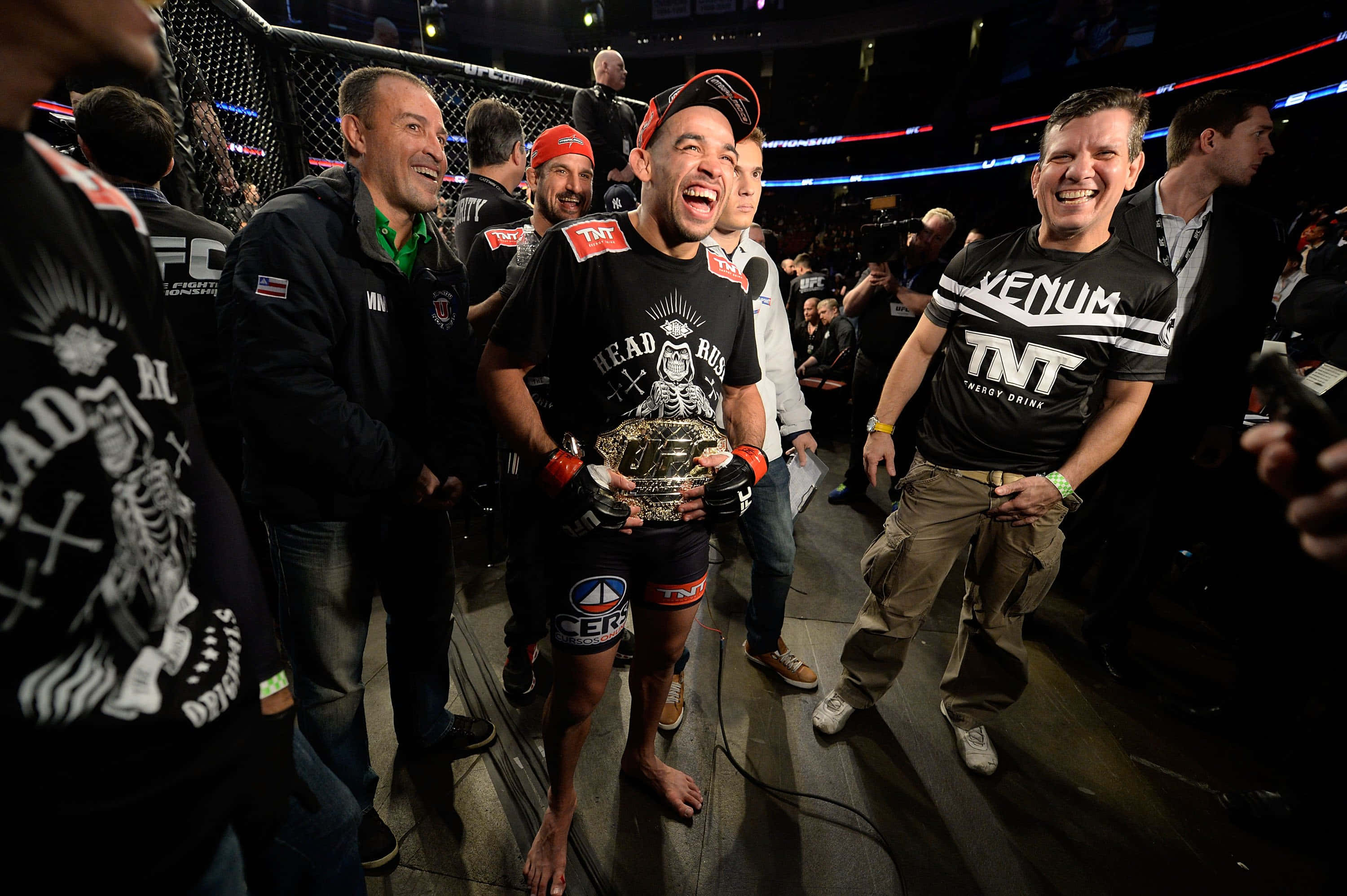 Renan Barão, championship belt, octagon, 2K Desktop Wallpaper