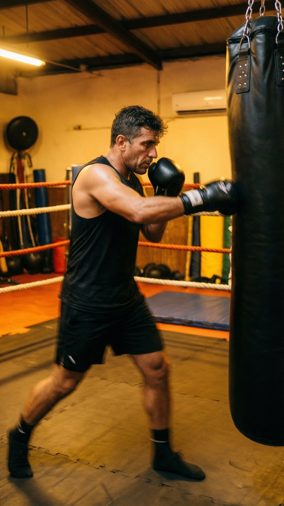 Renato Sobral, heavy bag, training, Full HD Phone Wallpaper