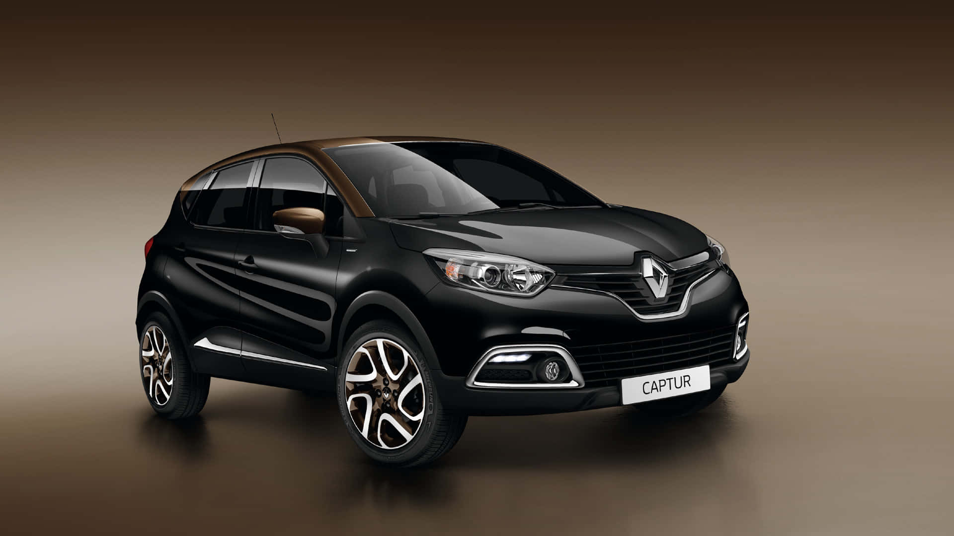Renault Captur, black, chrome accents, Full HD Desktop Wallpaper