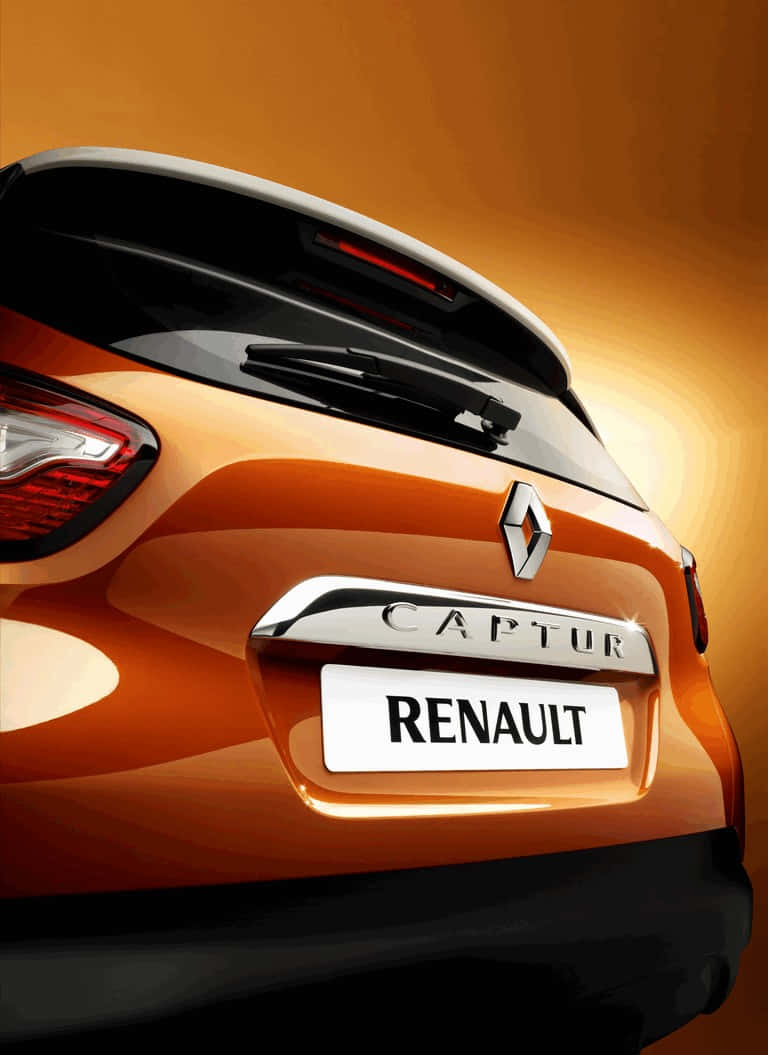 Renault Captur, glossy orange, chrome badging, SD Phone Wallpaper