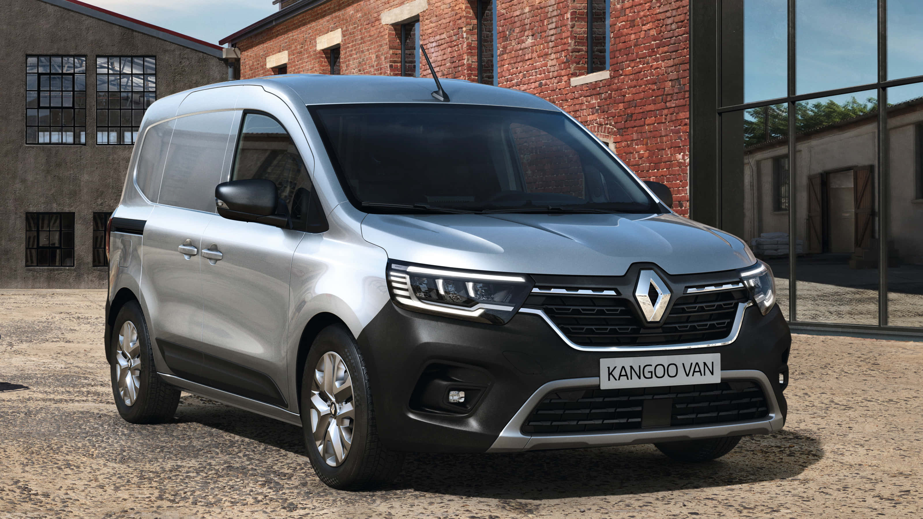 Renault Kangoo, silver, gravel, 2K Desktop Wallpaper