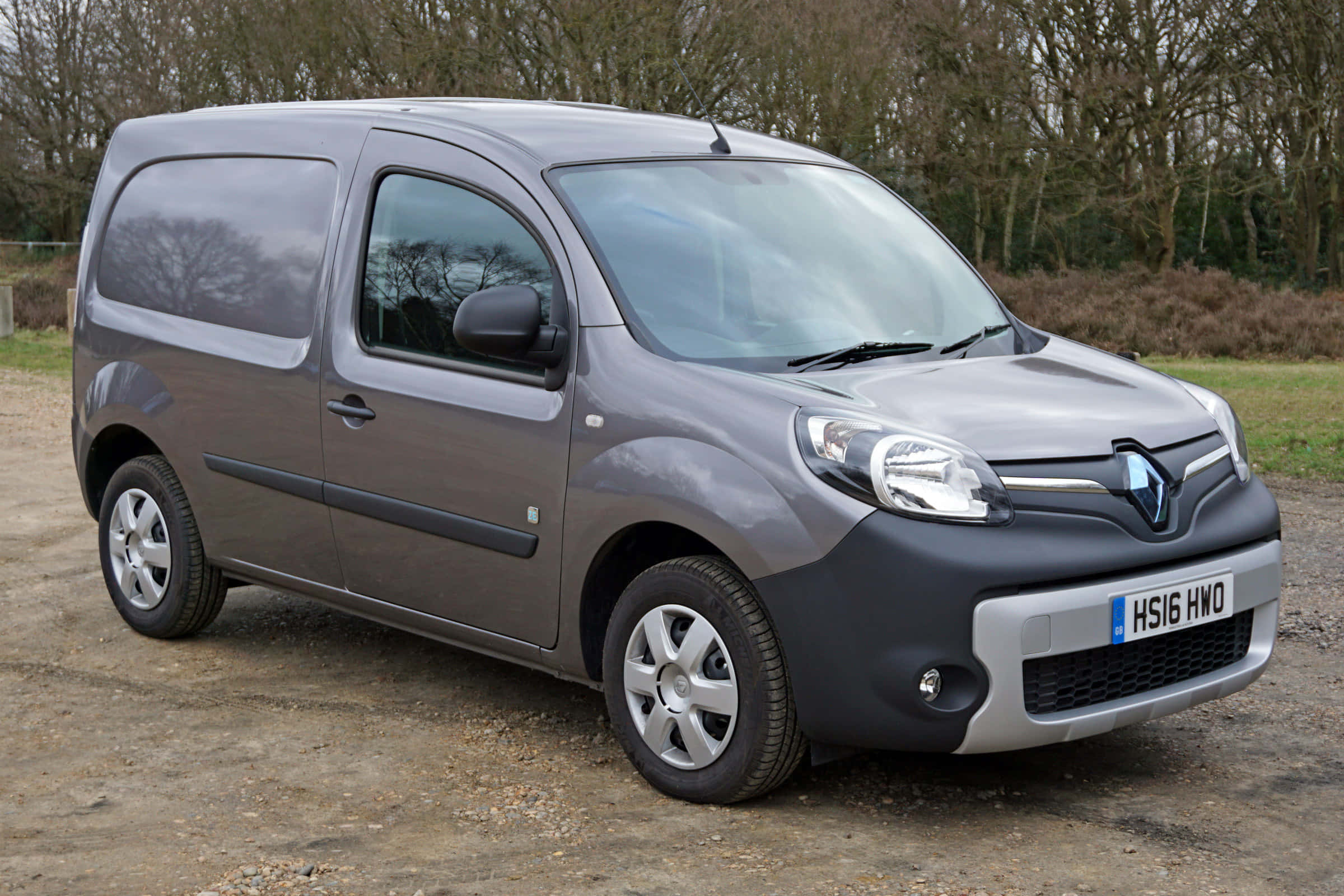 Renault Kangoo, gray, gravel, Full HD Desktop Wallpaper