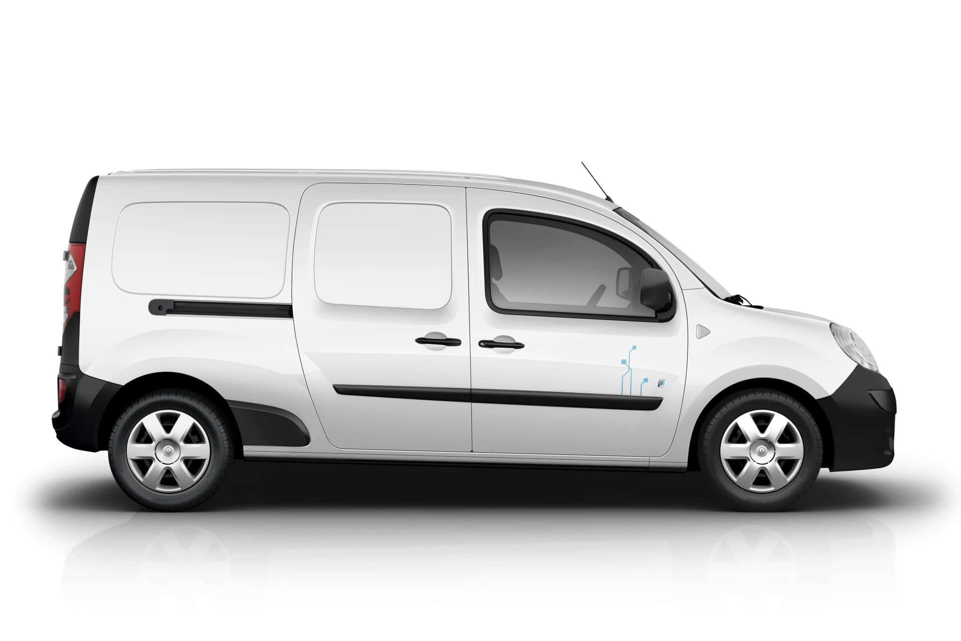 Renault Kangoo, white commercial van, profile view, Full HD Desktop Wallpaper