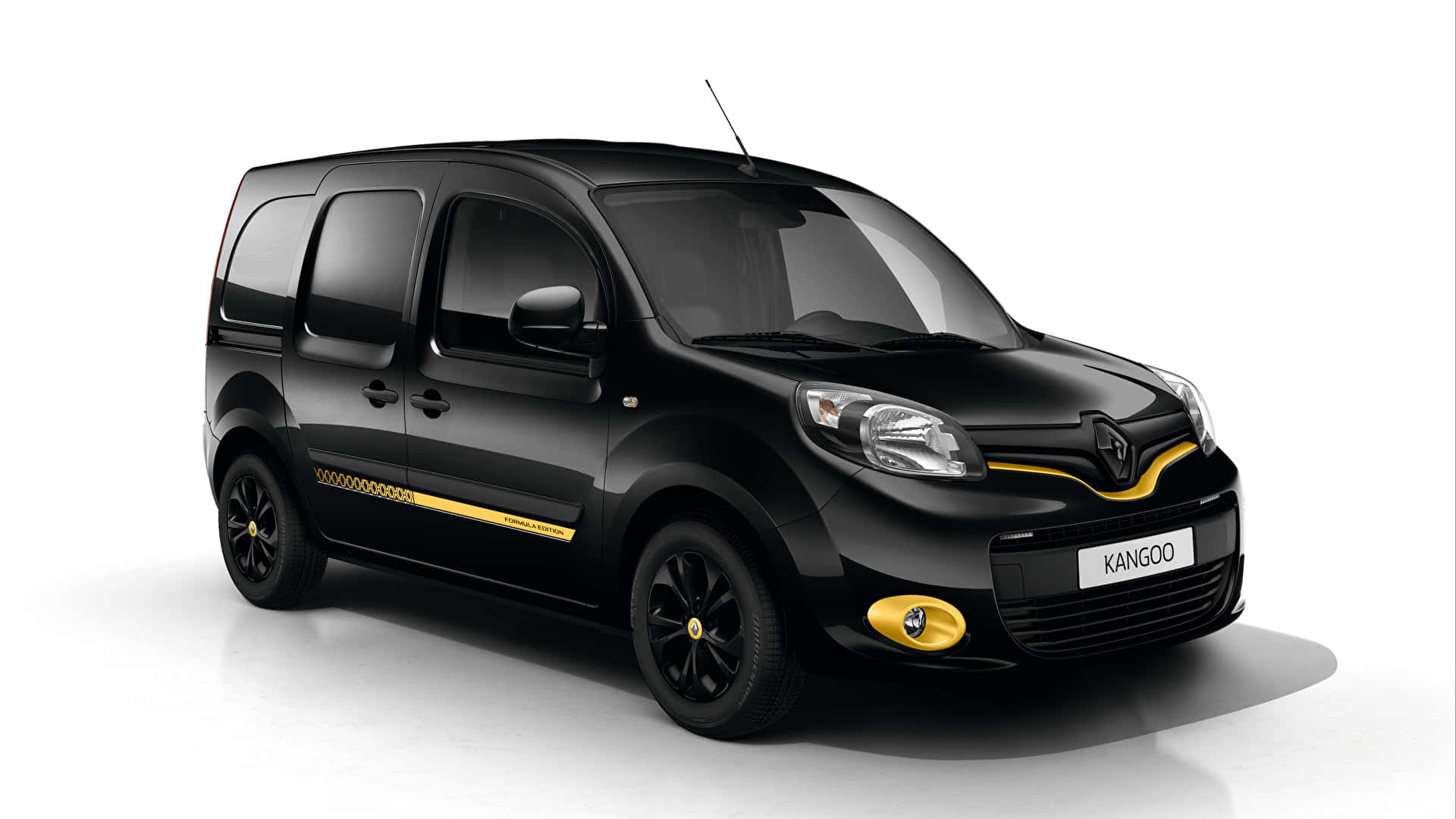 Renault Kangoo, black, gold accents, Full HD Desktop Wallpaper