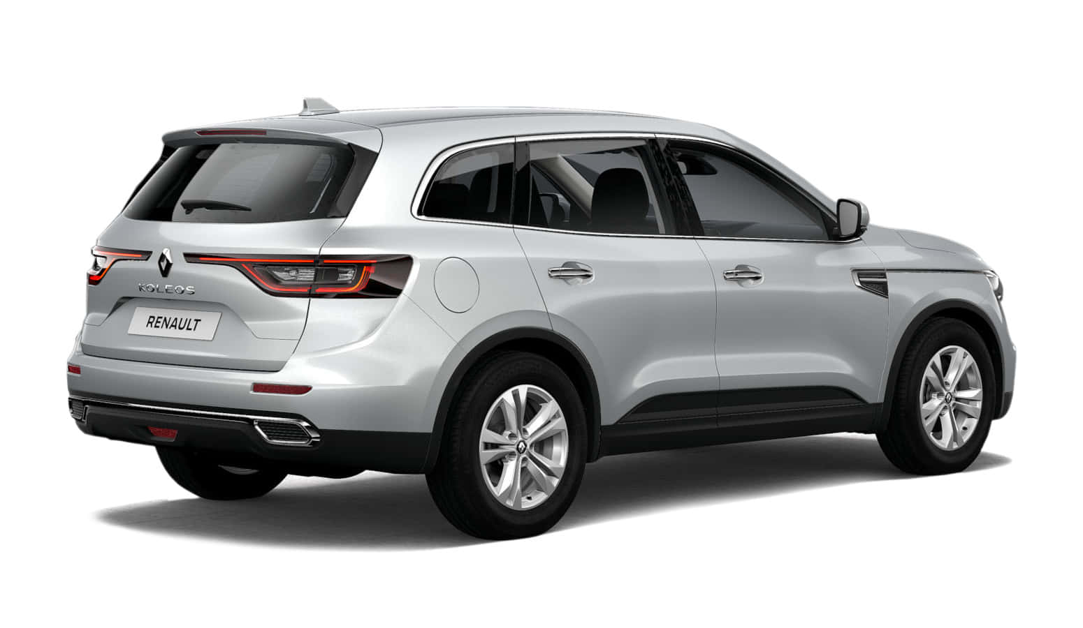 Renault Koleos, sleek silver, three-quarter rear view, HD Desktop Wallpaper