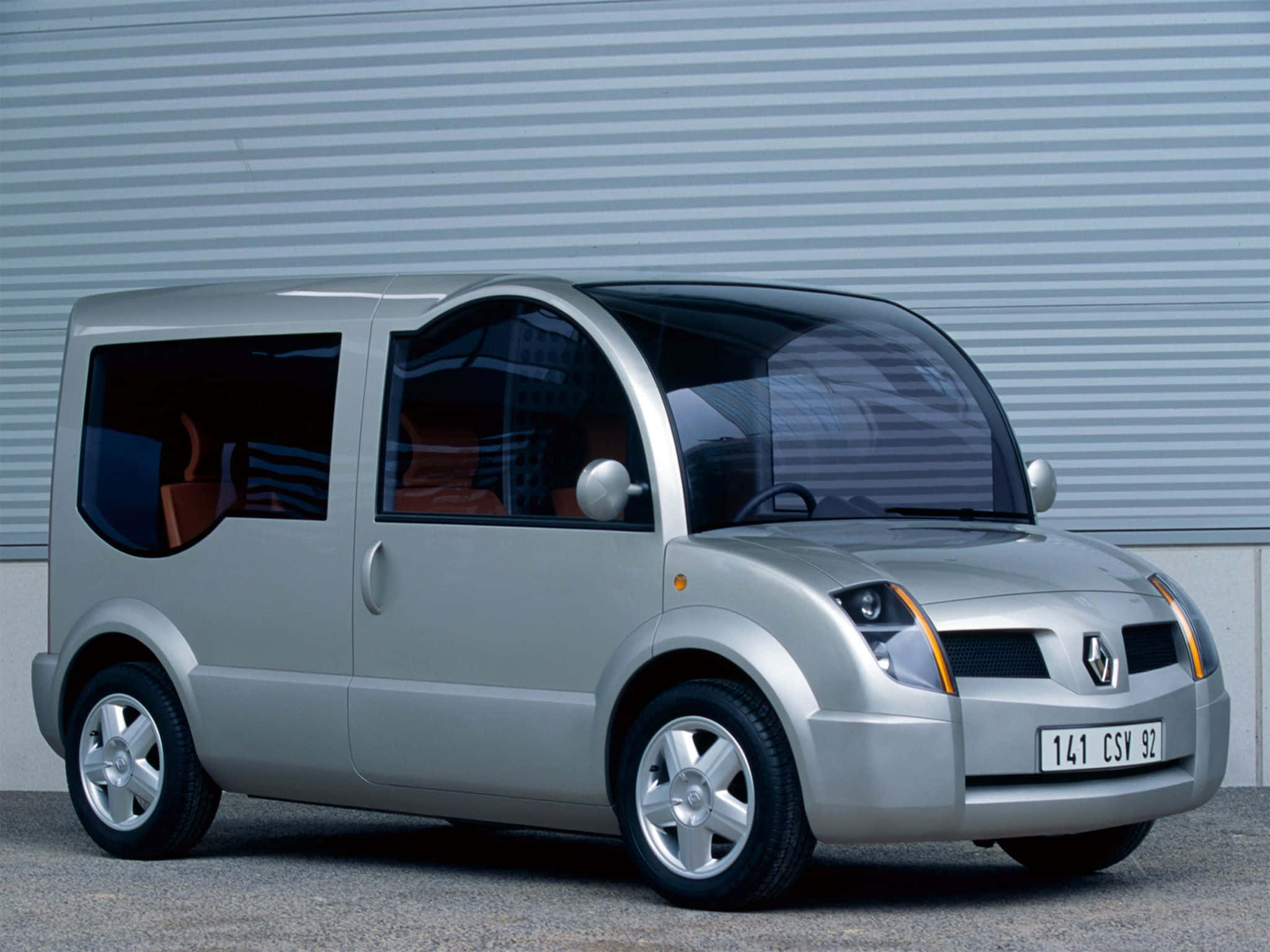 Renault Modus, silver, curved glass windows, Full HD Desktop Wallpaper