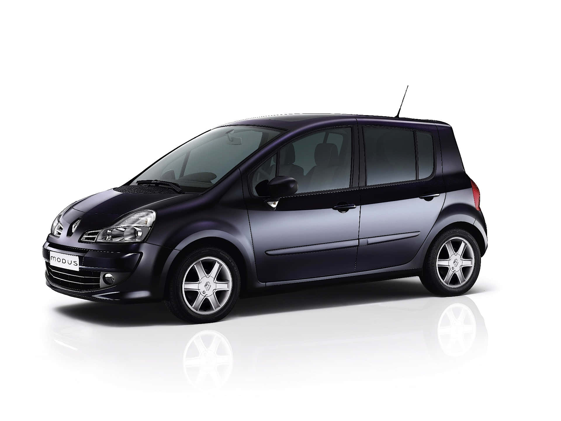 Renault Modus, dark blue, profile, Full HD Desktop Wallpaper