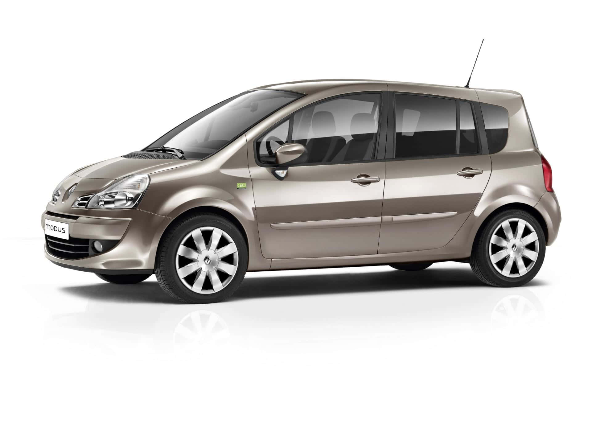 Renault Modus, beige, compact MPV, Full HD Desktop Wallpaper