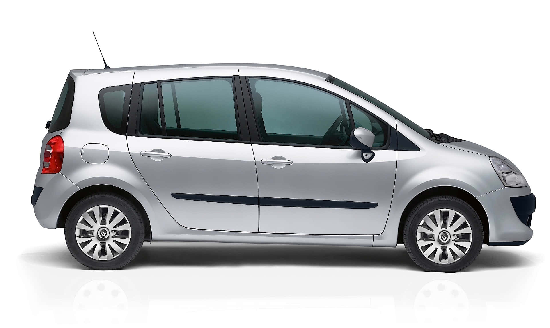 Renault Modus, silver, compact MPV, Full HD Desktop Wallpaper