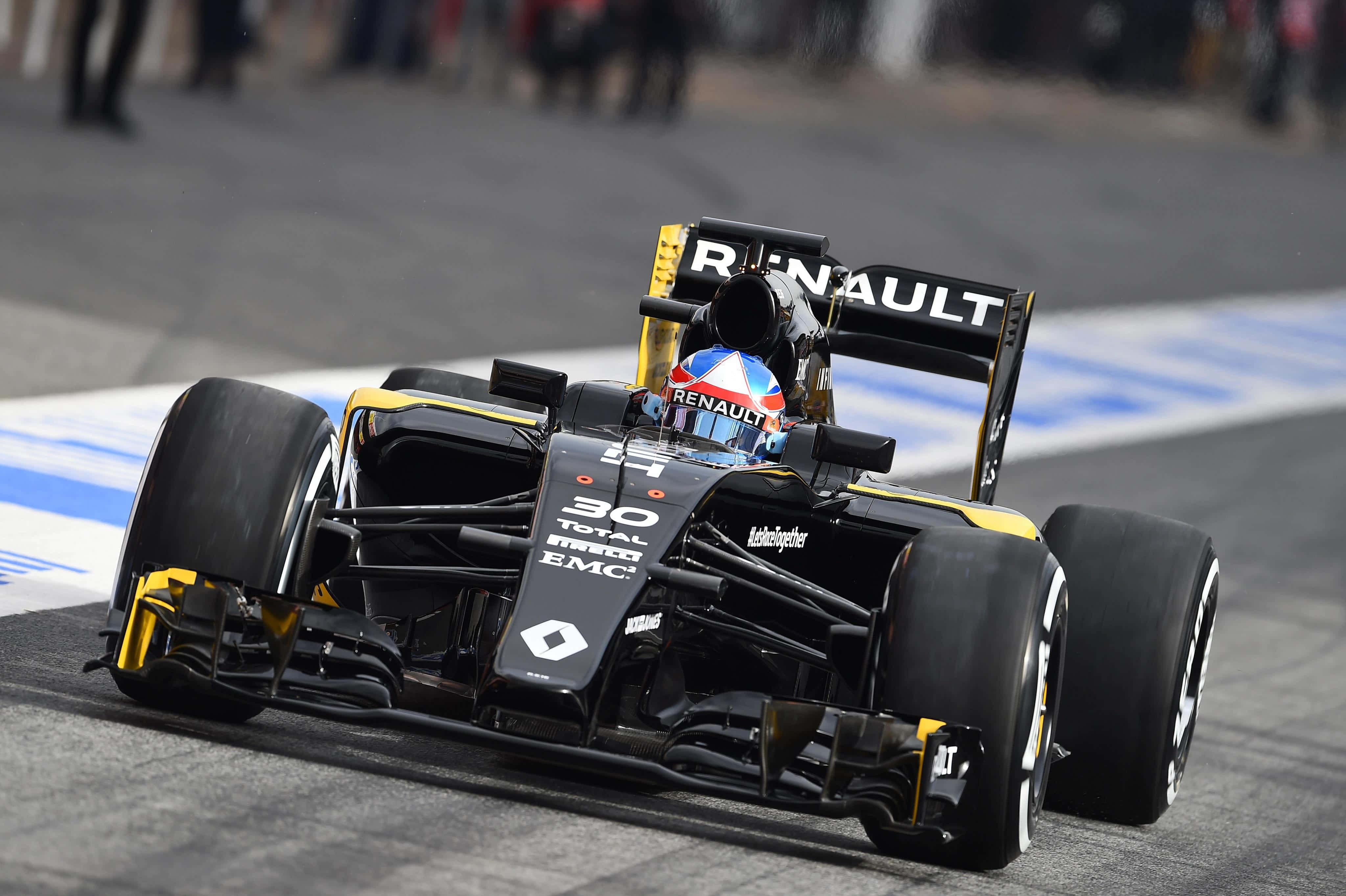 Renault RS16, black and yellow, number 30, 4K Desktop Wallpaper