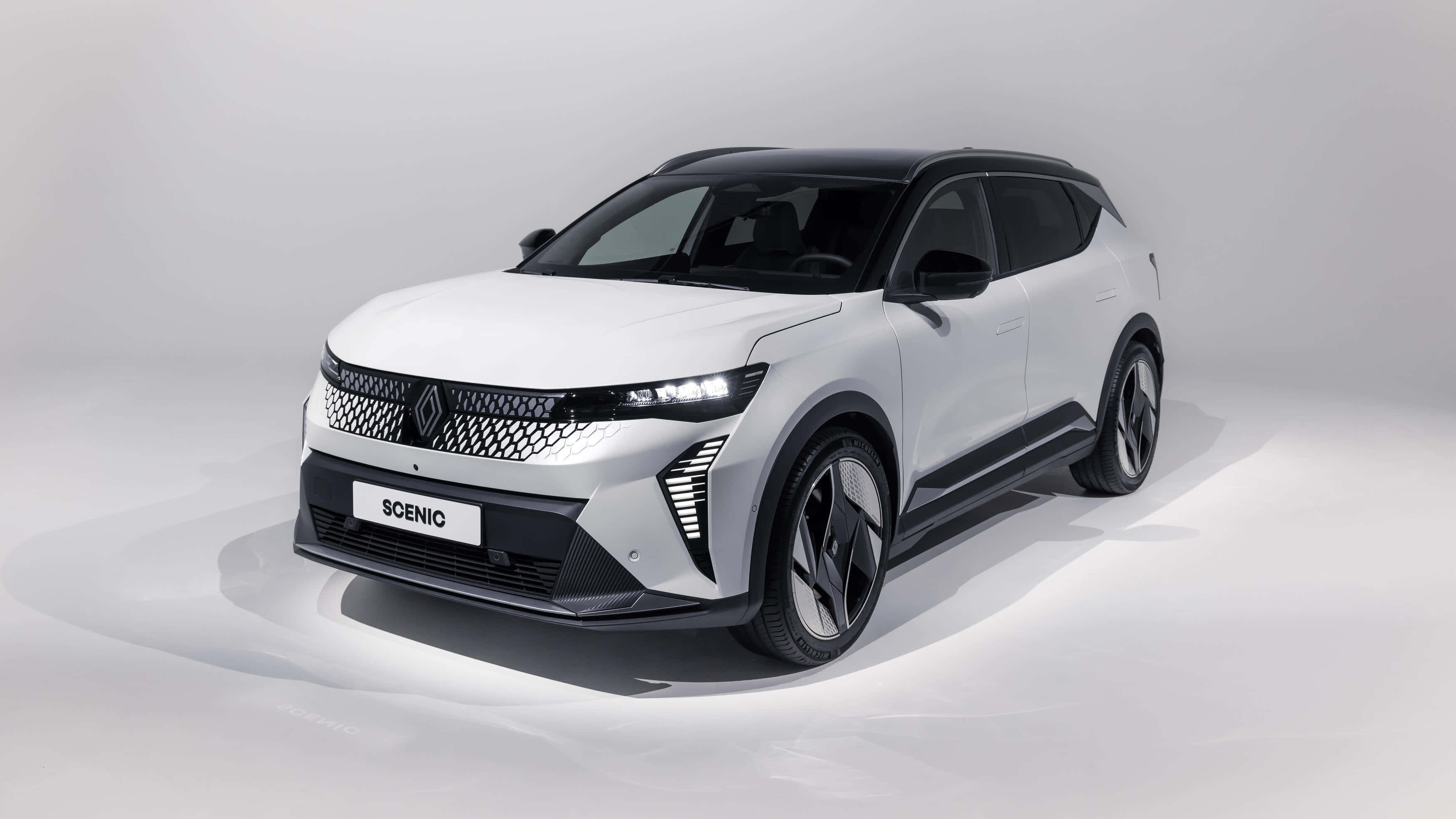 Renault Scenic, concept car, white, 2K Desktop Wallpaper
