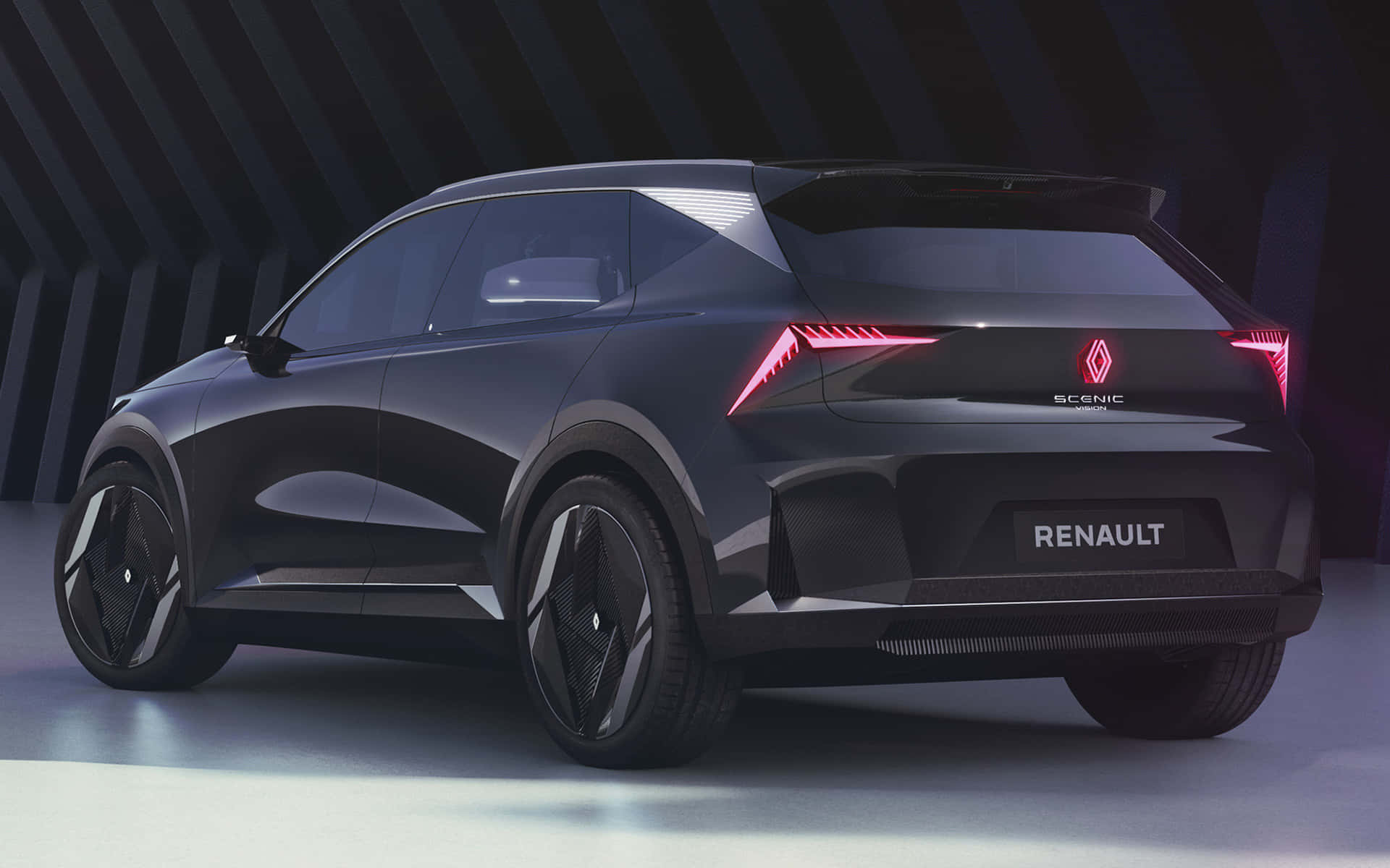 Renault Scenic, concept car, rear view, Full HD Desktop Wallpaper