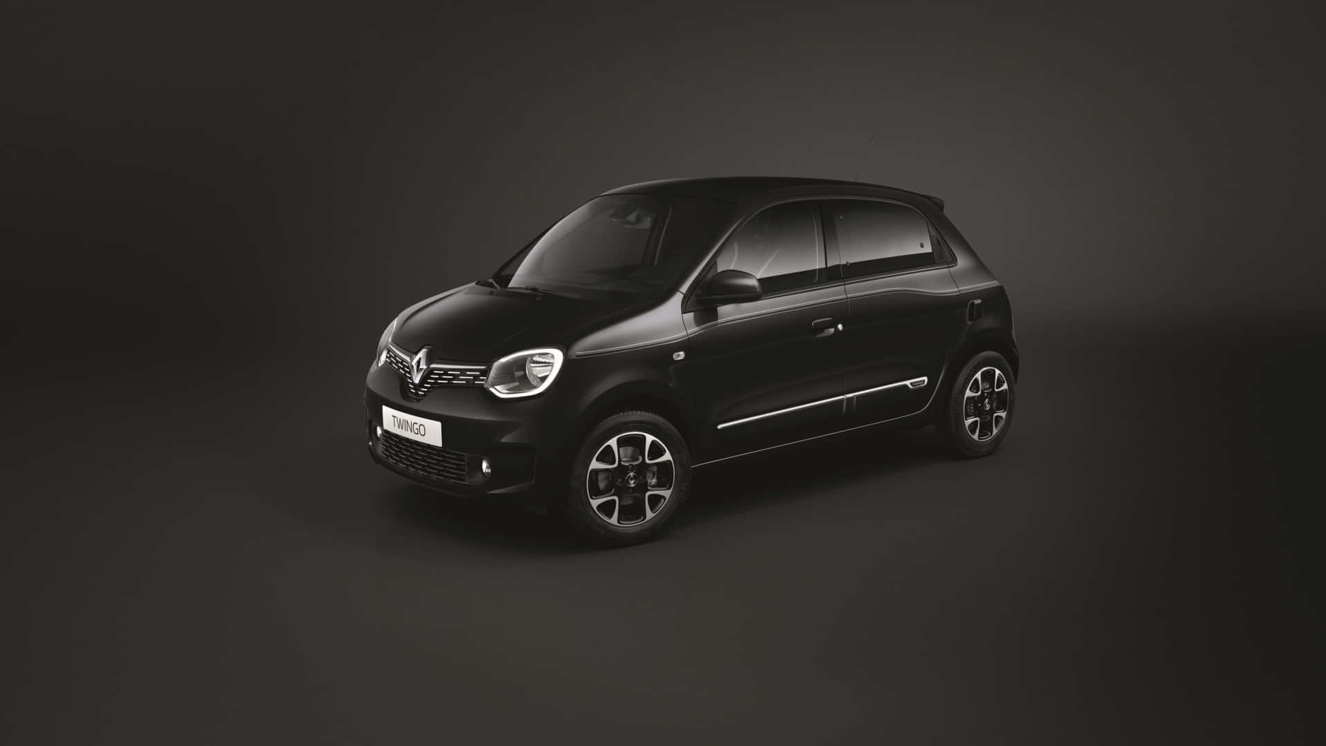 Renault Twingo, black, studio shot, Full HD Desktop Wallpaper