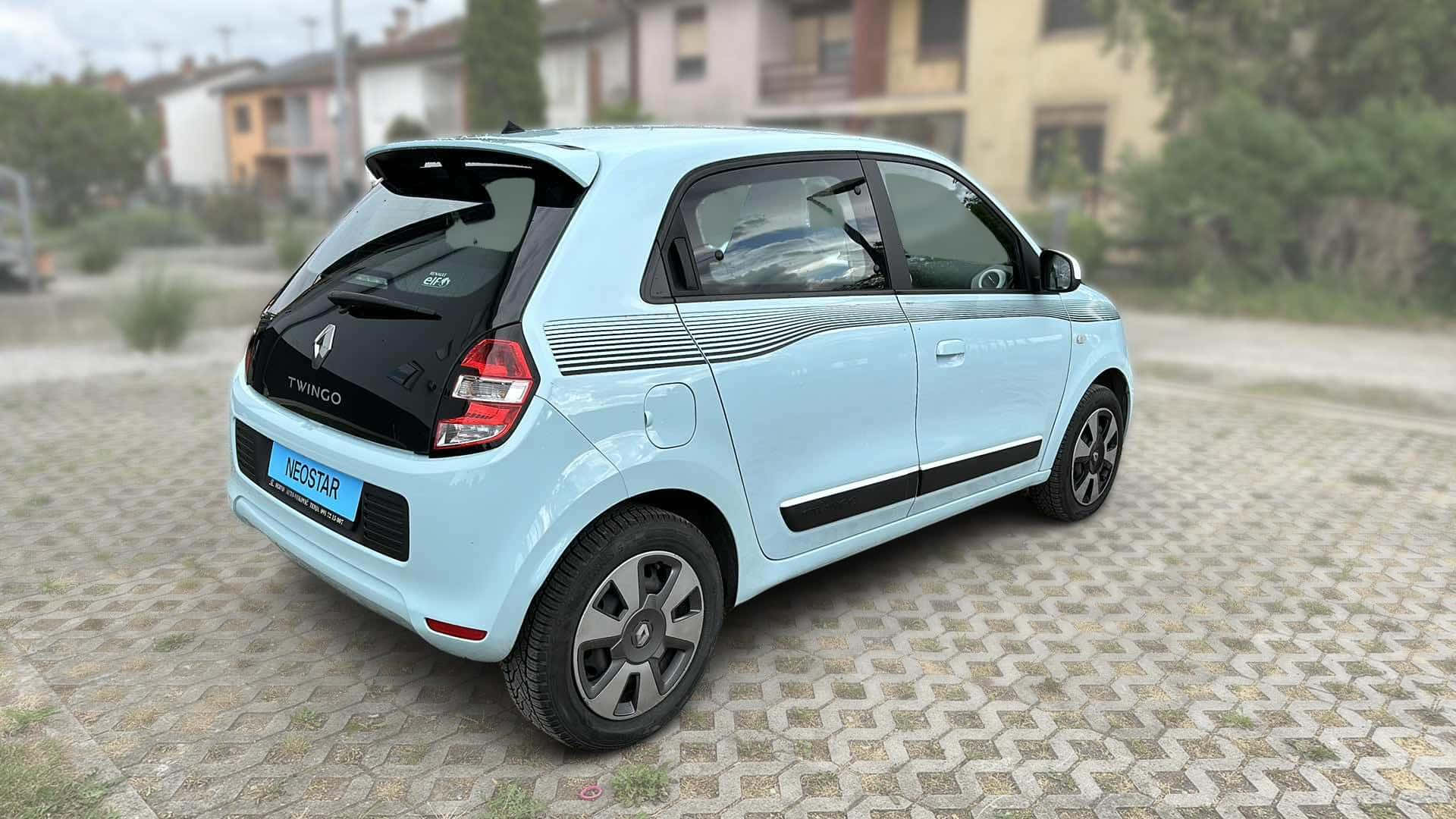 Renault Twingo, blue, rear view, Full HD Desktop Wallpaper