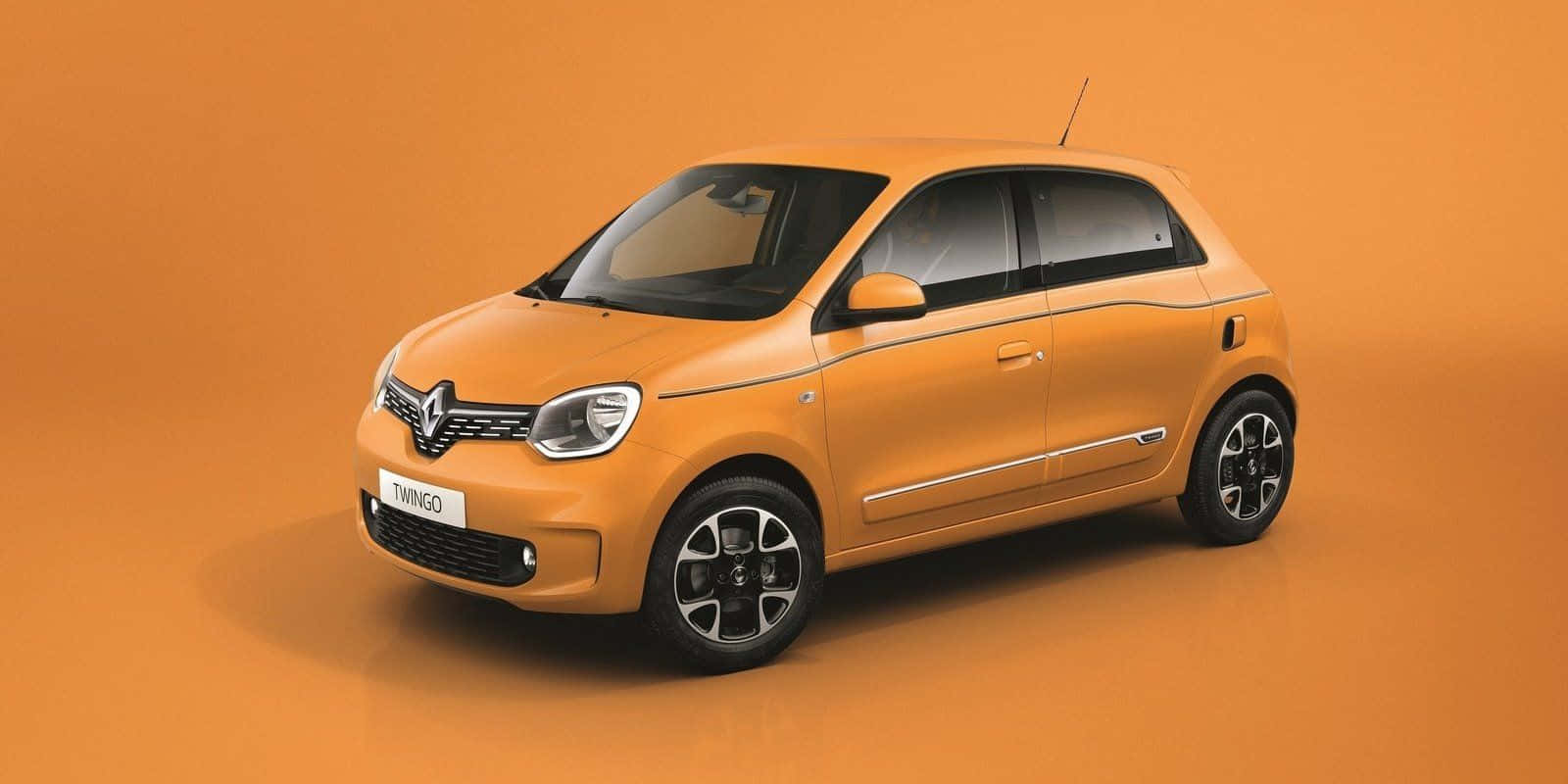 Renault Twingo, vibrant orange, compact car, HD Desktop Wallpaper