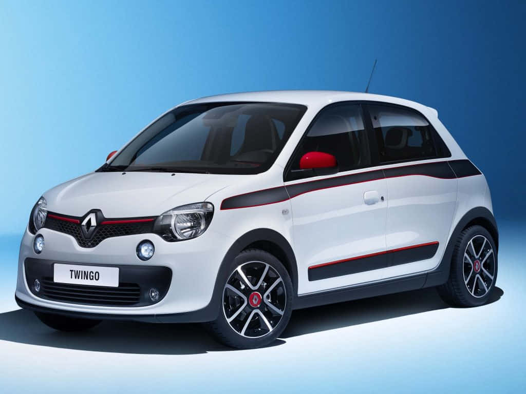 Renault Twingo, white, red and black accents, SD Desktop Wallpaper