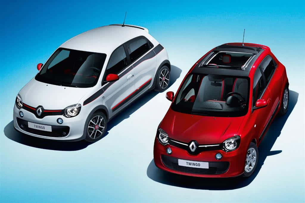Renault Twingo, white with red accents, red with black accents, SD Desktop Wallpaper