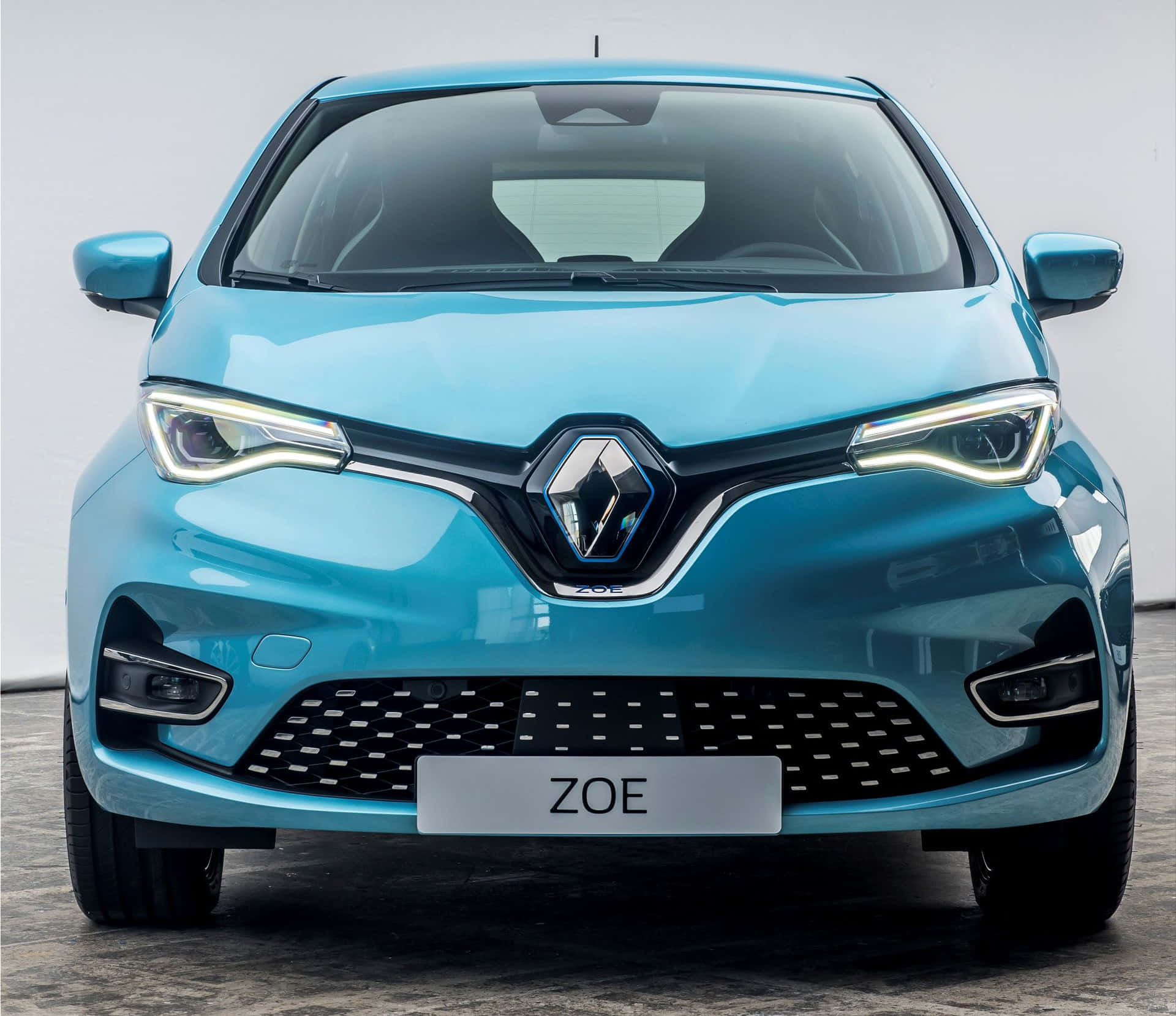 Renault Zoe, turquoise, charging, Full HD Desktop Wallpaper
