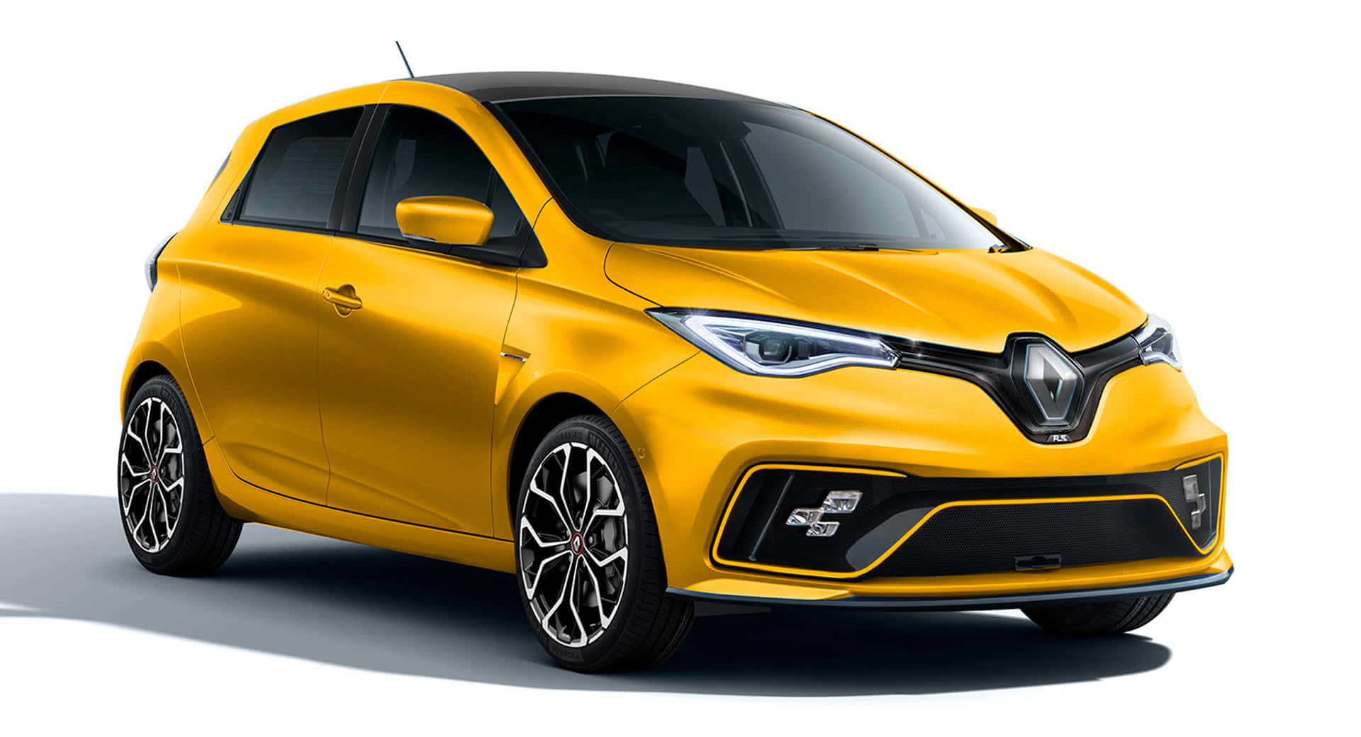 Renault Zoe, vibrant yellow, black accents, Full HD Desktop Wallpaper