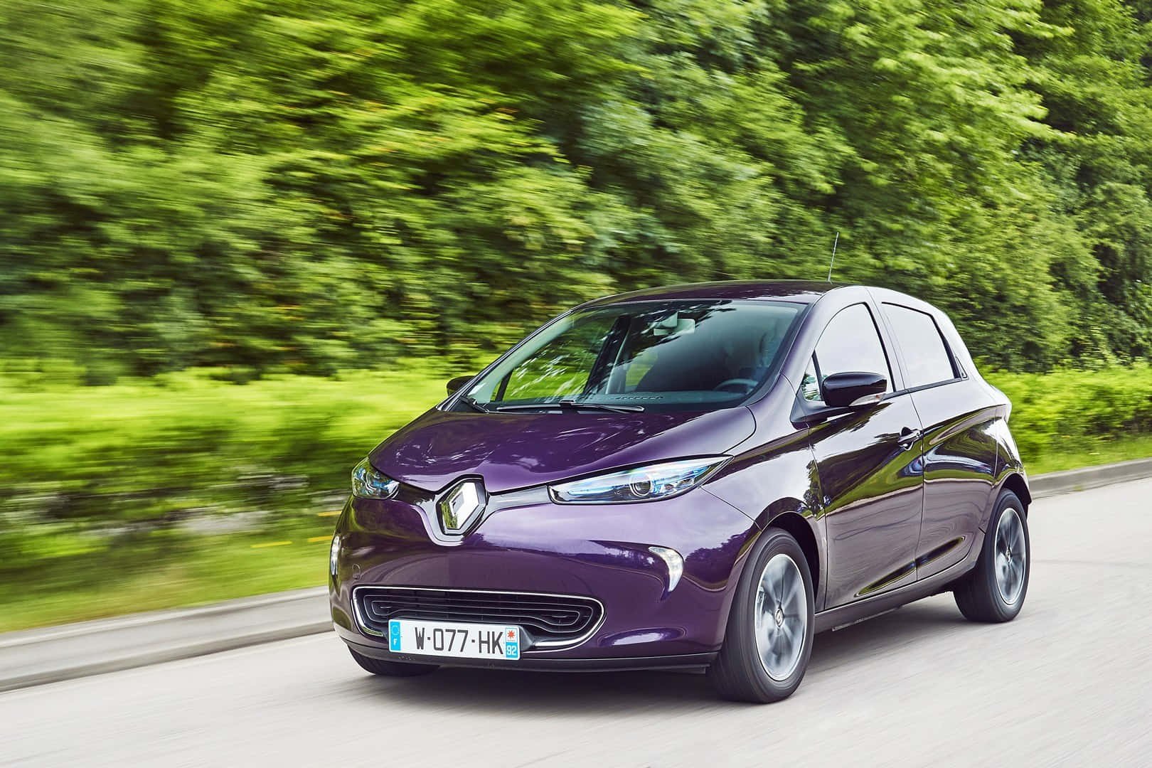 Renault Zoe, purple, sleek, HD Desktop Wallpaper