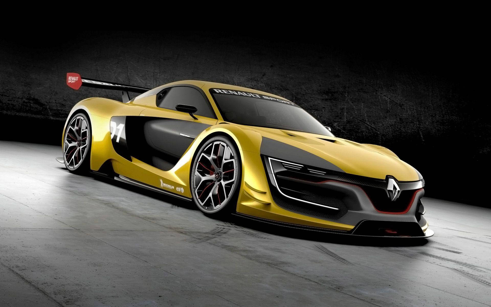 Renault, gold, black accents, Full HD Desktop Wallpaper