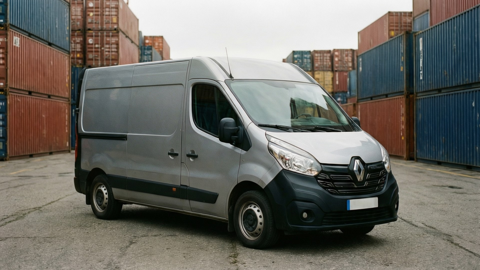 Renault, silver, van, Full HD Desktop Wallpaper