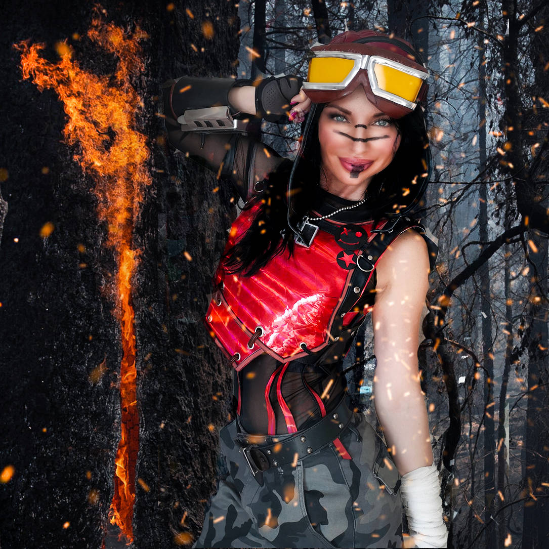 Renegade Raider, red armor, goggles, SD Desktop Wallpaper