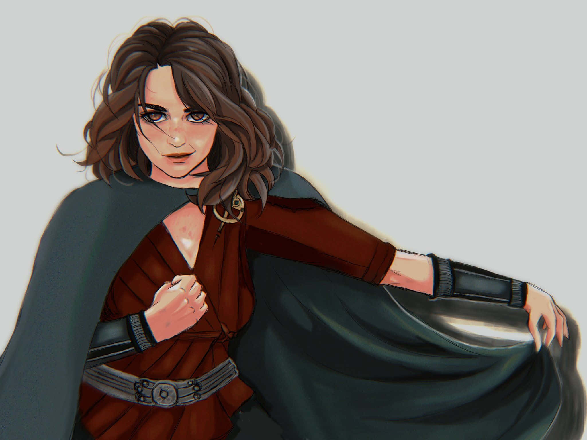 Renfri, female warrior, brown hair, Full HD Desktop Wallpaper