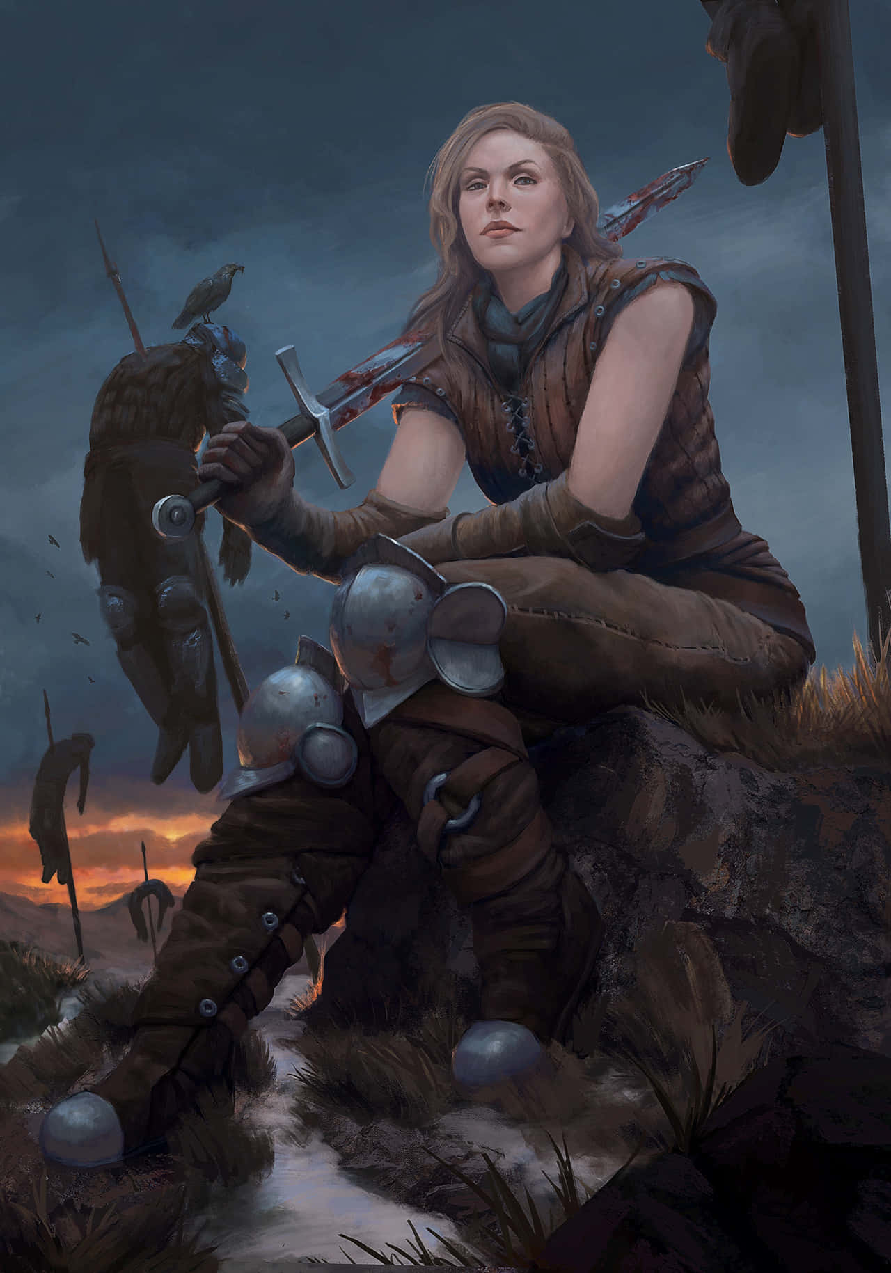 Renfri, warrior woman, armor, HD Phone Wallpaper