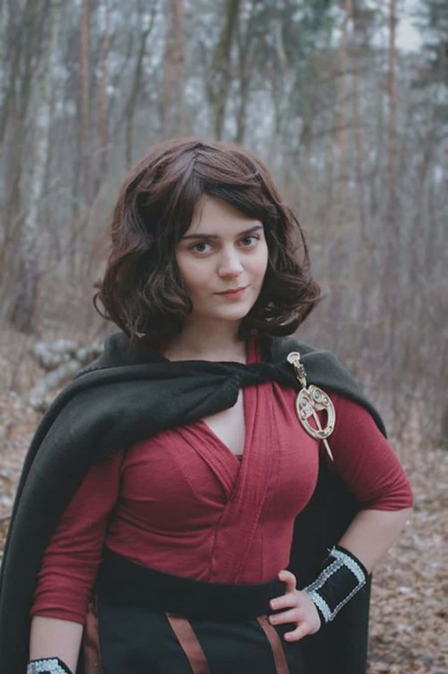 Renfri, red top, black cloak, HD Phone Wallpaper