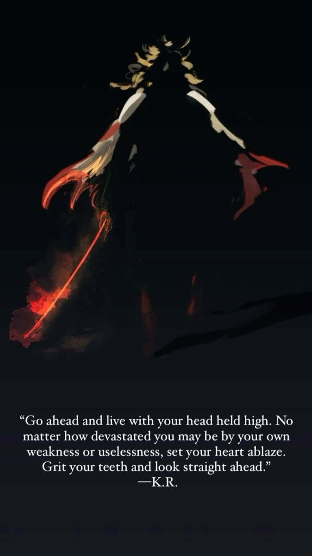 Rengoku, glowing red wings, fiery sword, Full HD Phone Wallpaper