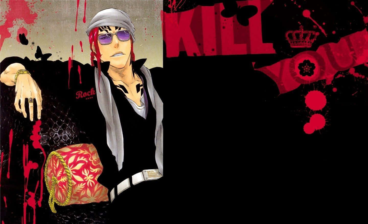 Renji Abarai, red hair, sunglasses, HD Desktop Wallpaper