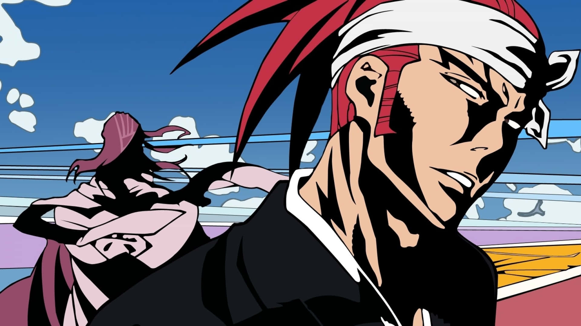 Renji Abarai, red hair, headband, Full HD Desktop Wallpaper