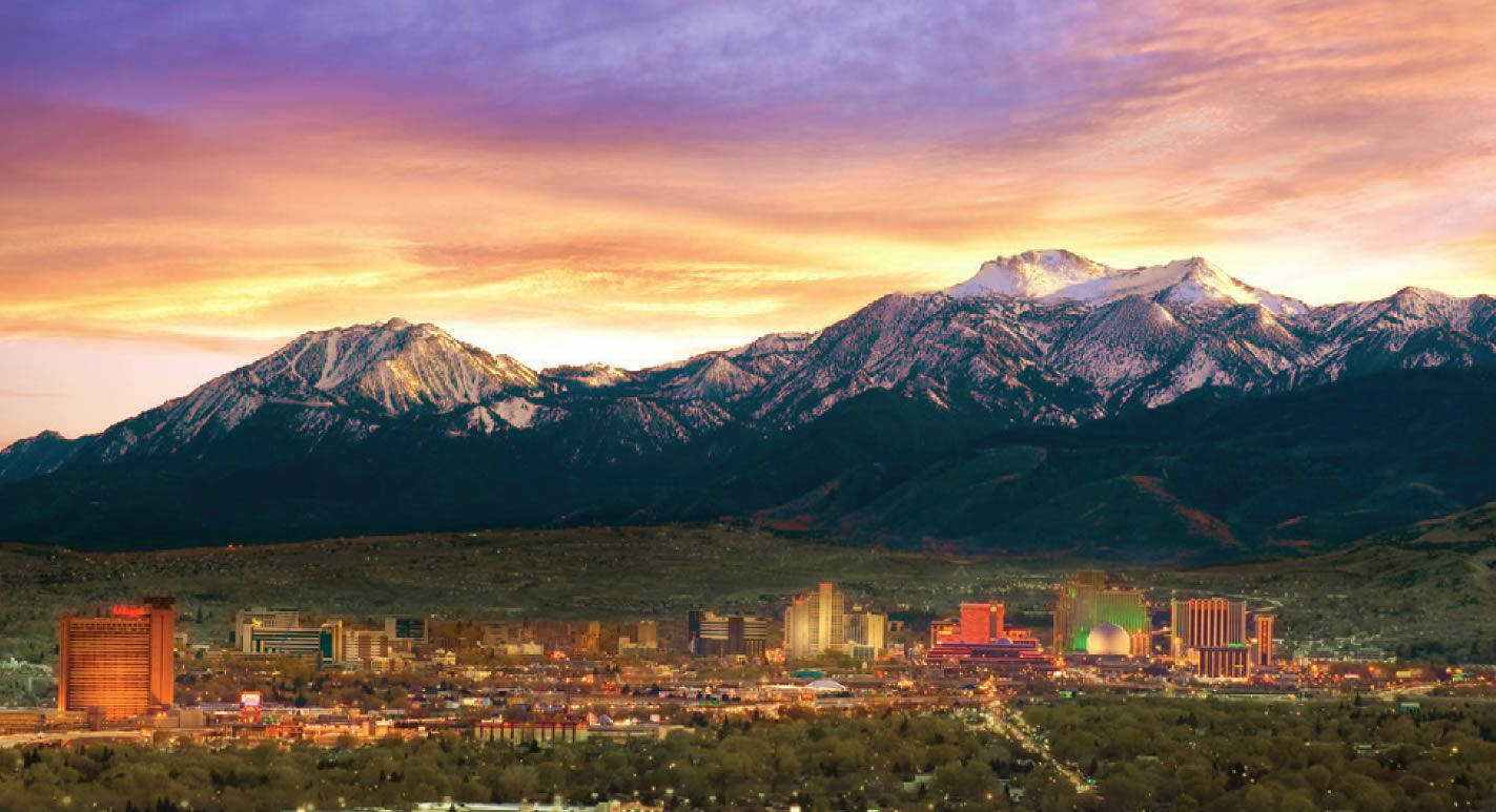Reno, twilight, sunset, HD Desktop Wallpaper