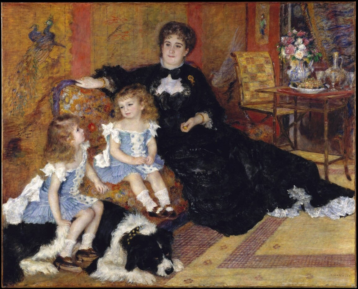 Renoir, mother, children, SD Desktop Wallpaper