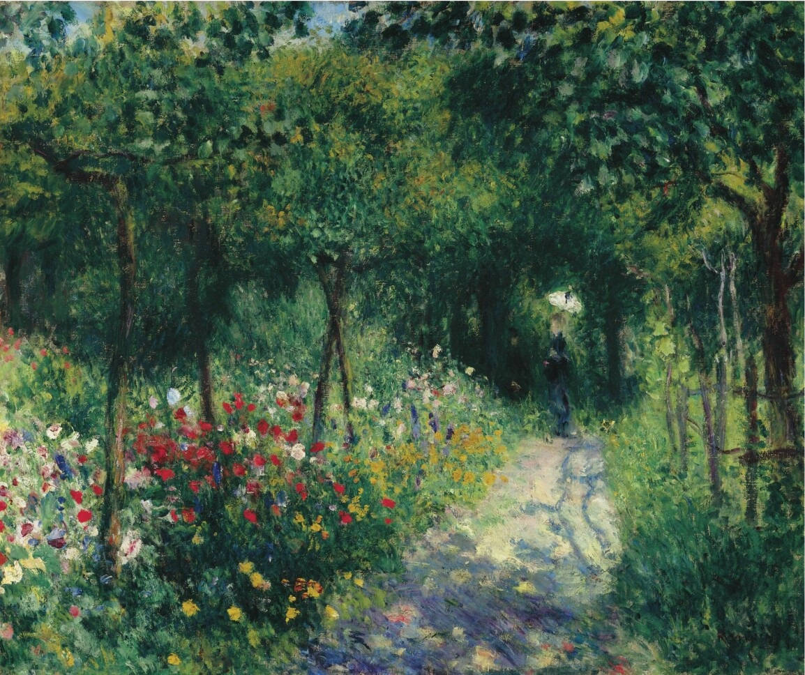 Renoir, garden, small passage, SD Desktop Wallpaper
