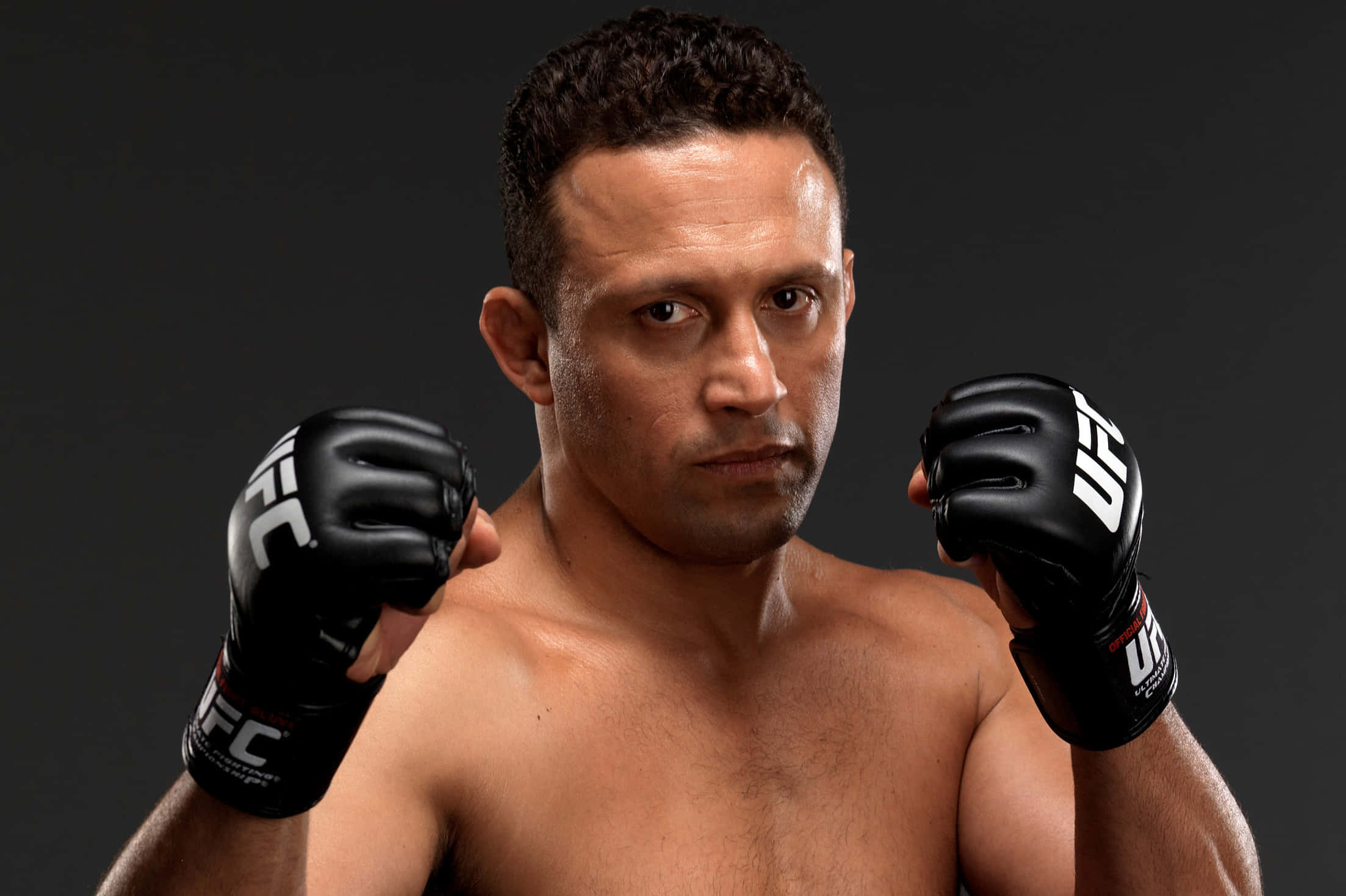 Renzo Gracie, black UFC gloves, dark studio background, Full HD Desktop Wallpaper