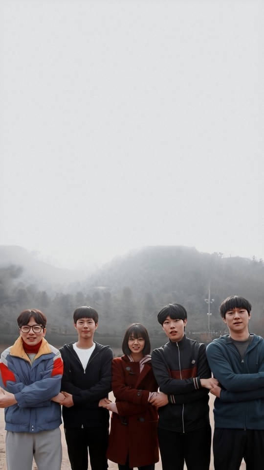 Reply 1988, hand in hand, misty mountain, SD Phone Wallpaper