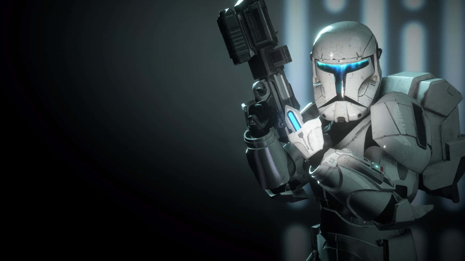 Republic Commando, white armor, blaster, Full HD Desktop Wallpaper