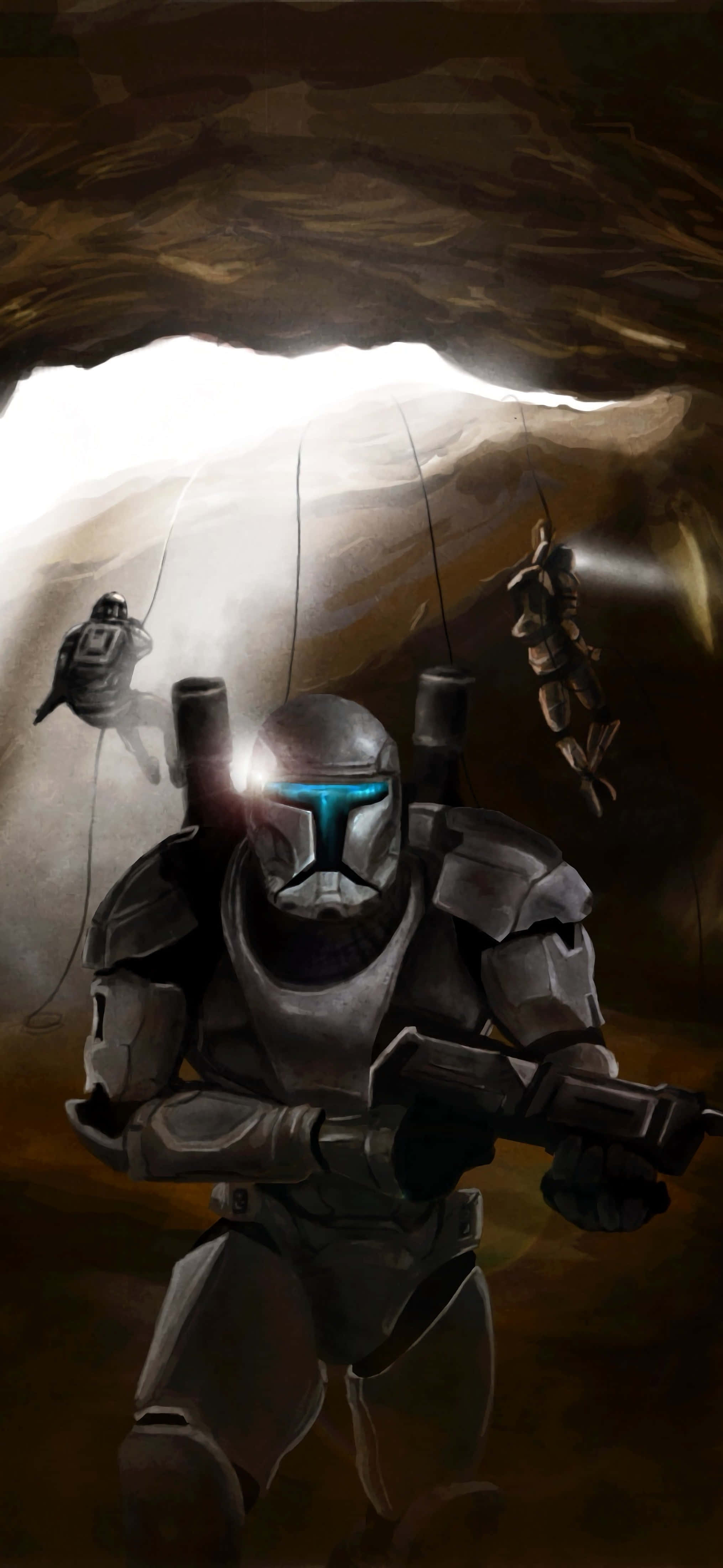 Republic Commando, clone trooper, silver armor, 4K Phone Wallpaper