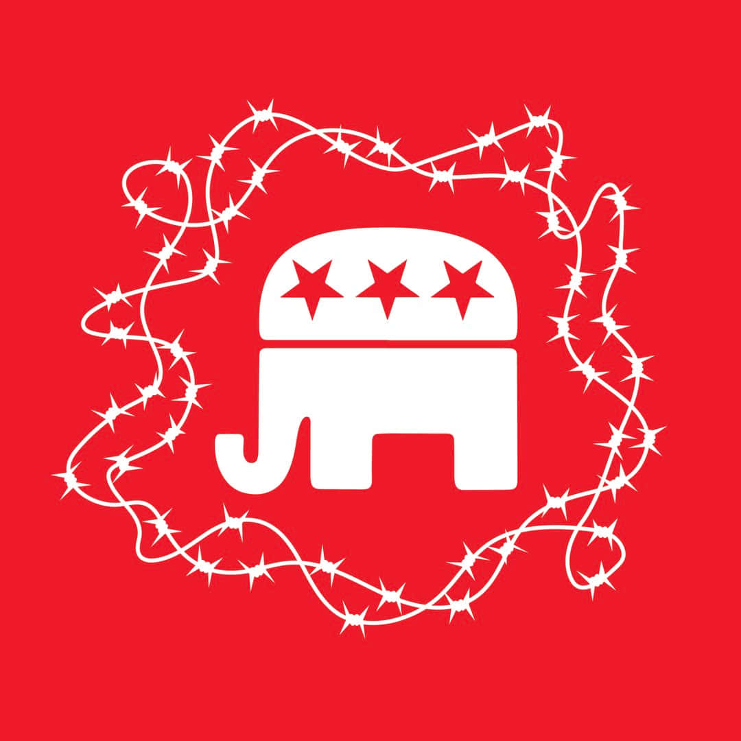 Republican, elephant, red, SD Desktop Wallpaper