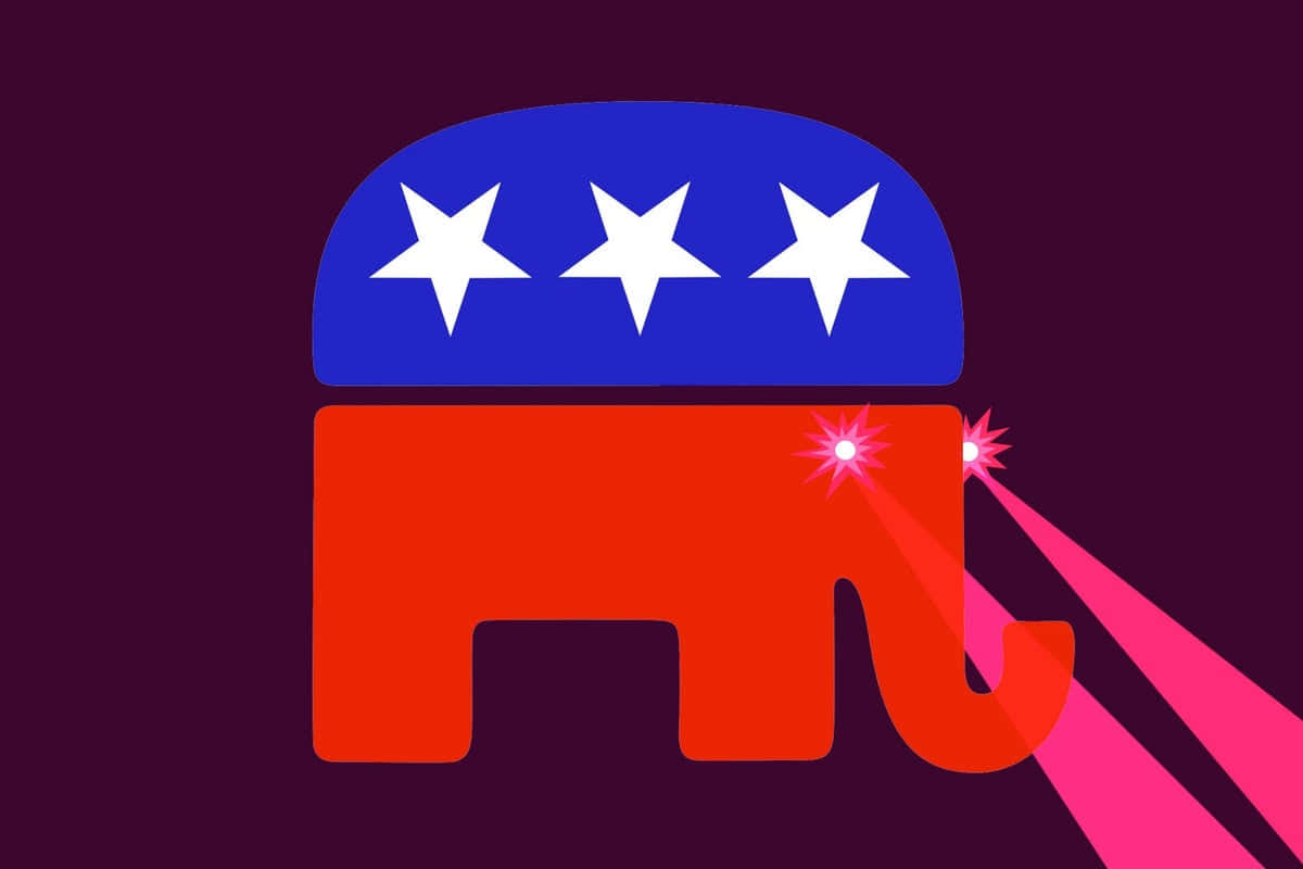 Republican, elephant, laser eyes, SD Desktop Wallpaper