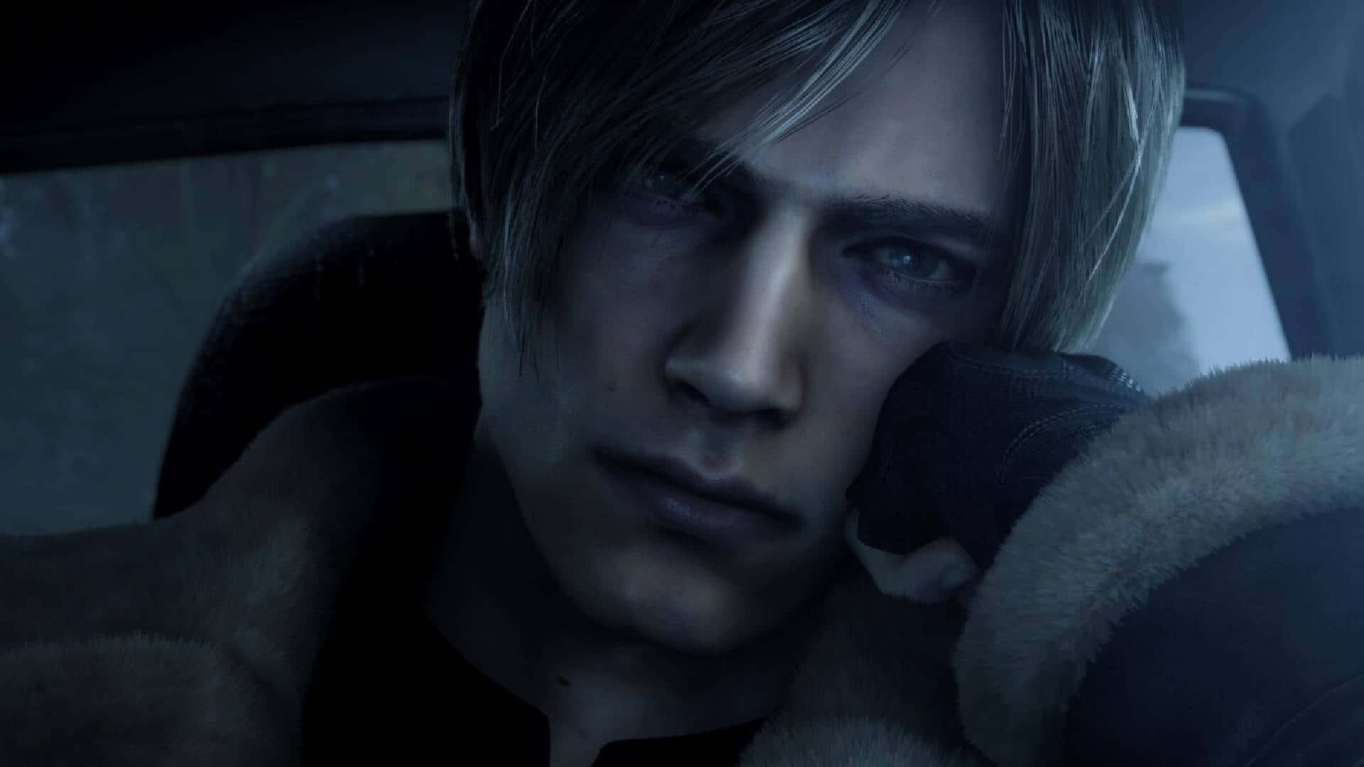 Resident Evil 2 Remake, Leon, fur-lined coat, Full HD Desktop Wallpaper