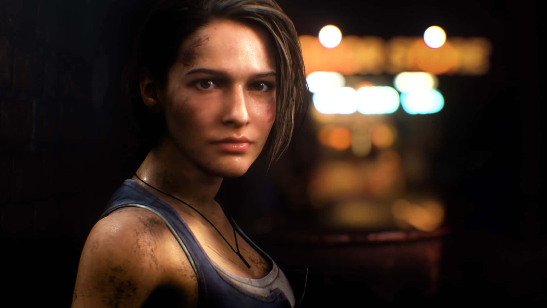 Resident Evil 3 Remake, woman, dirt-streaked skin, Full HD Desktop Wallpaper