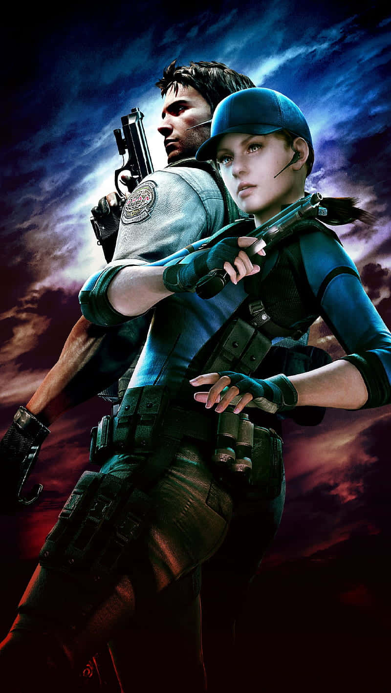 Resident Evil 5, tactical gear, stormy twilight sky, HD Phone Wallpaper