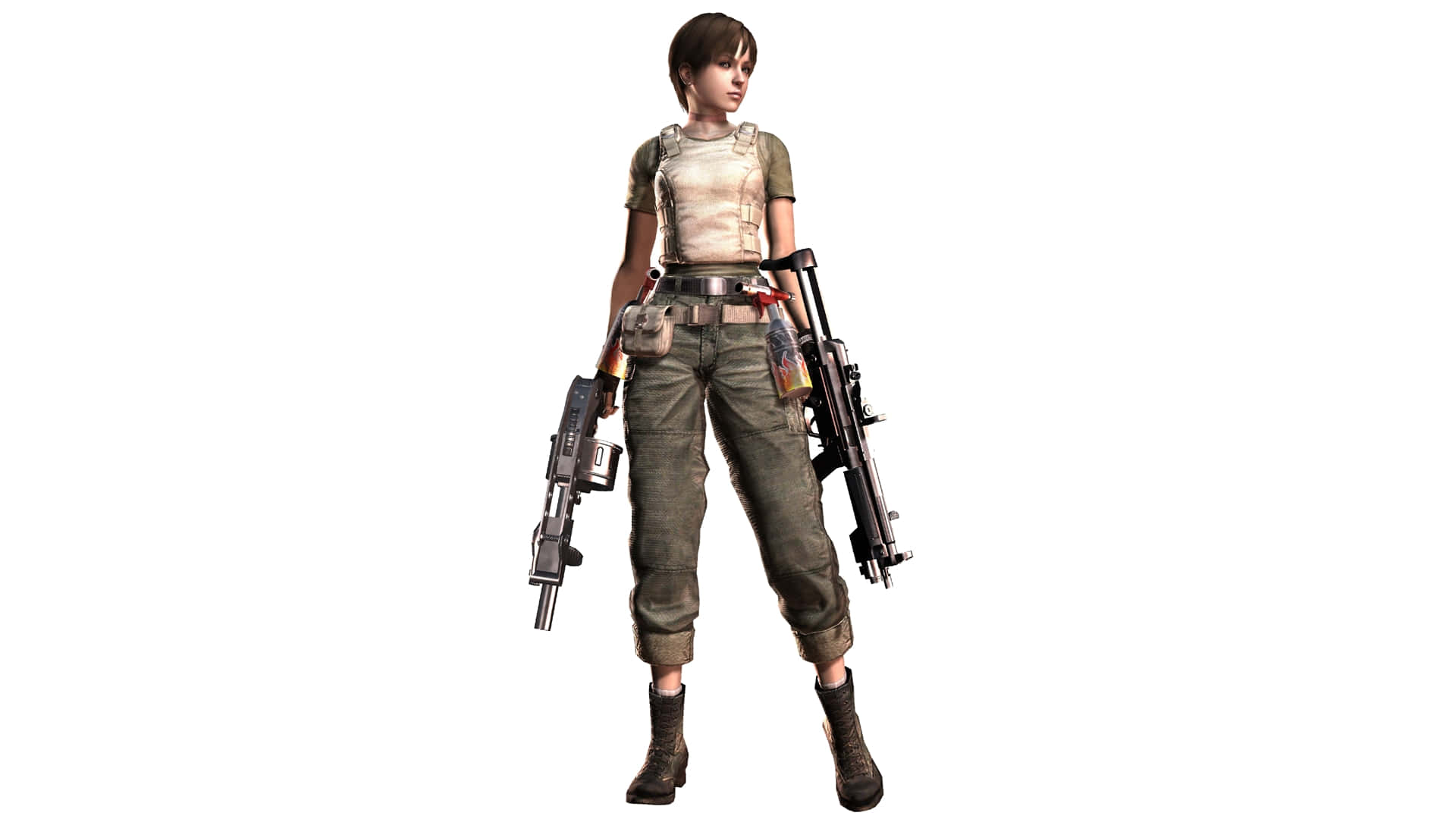 Resident Evil 5, female soldier, worn combat gear, Full HD Desktop Wallpaper